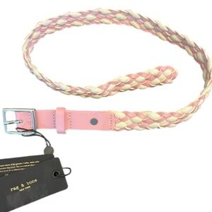 RAG & BONE NWT Baby Boyfriend Woven Belt - Peony- Size XS